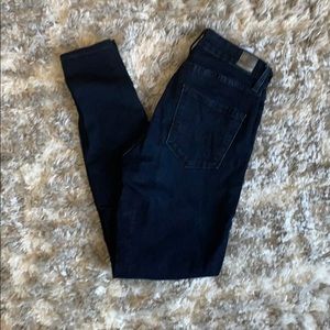 Dark wash skinny jeans